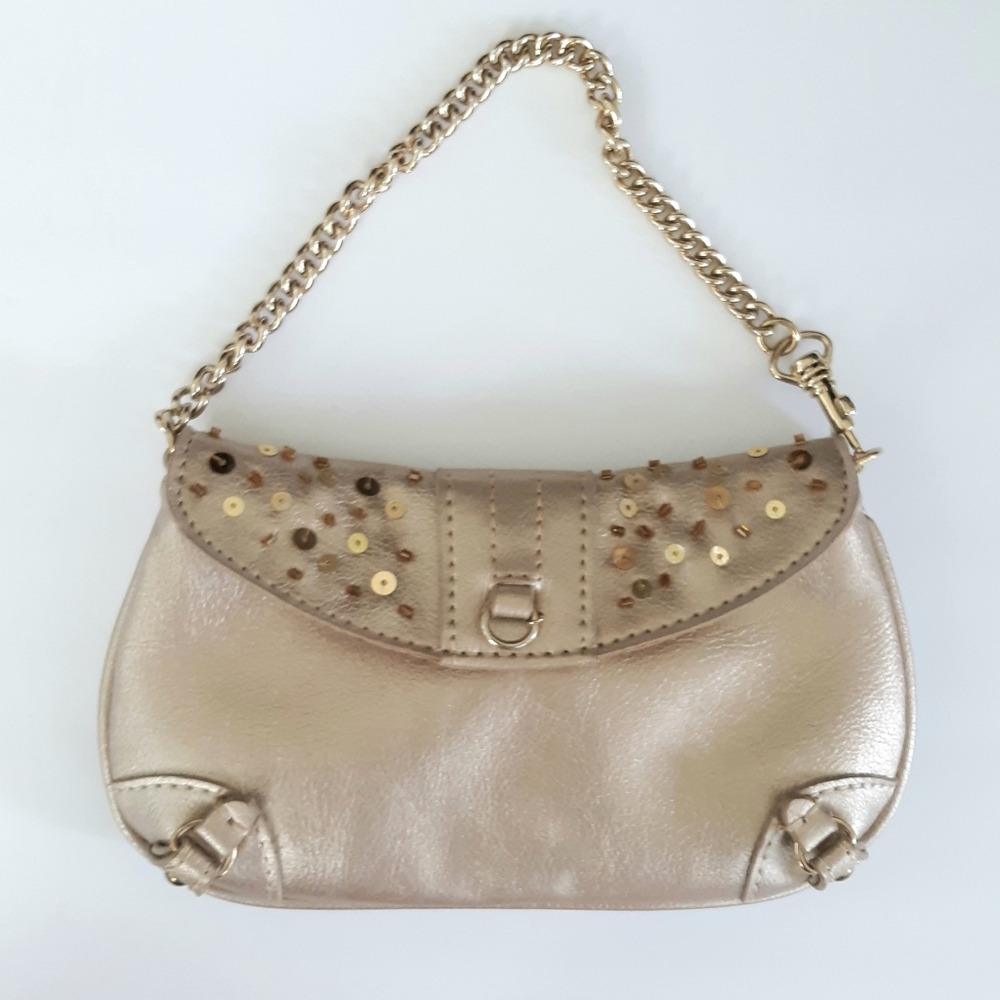 Y2K Sequin Faux Leather Wristlet